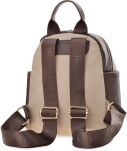 Monnari batoh s vzorovanými popruhy dámský městský mini kožený elegantní batůžek casual - béžový - 3