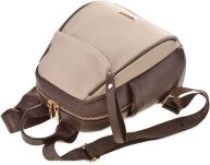 Monnari batoh s vzorovanými popruhy dámský městský mini kožený elegantní batůžek casual - béžový - 2