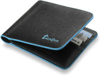 Funkční pánská peněženka stylový design černá  - modrá - 2