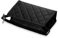 Prostorná prošívaná kosmetická taška organizér na kosmetiku do kabelky - černá - 4