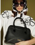Monnari elegantní aktovka dámská kabelka tvrdý kufřík velká taška - černá - 5