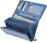 Pojemná dámská peněženka jennifer jones velká peněženka na zip měkká mramorová kůže - 5