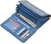 Pojemná dámská peněženka jennifer jones velká peněženka na zip měkká mramorová kůže - 6