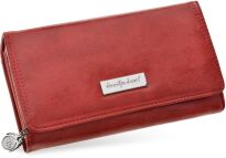 Pojemná dámská peněženka jennifer jones velká peněženka na zip měkká mramorová kůže - 8