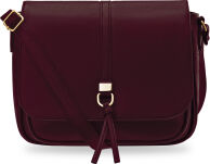 Klasická dámská crossbody kabelka s klopou a kapsami přes rameno – hnědá - 6