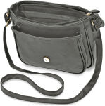 Klasická dámská crossbody kabelka s klopou a kapsami přes rameno – hnědá - 4