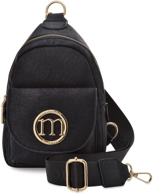 Monnari malá kabelka na telefon 2v1 crossbody batůžek dámský na jedno rameno - černý