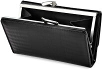 Lakovaná dámská peněženka kožená na patent - černá - 3