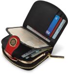 Monnari malá dámská peněženka elegantní lakovaná třídílná peněženka podkova se zipem a kapsami na patentky - červená - 4