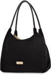 Semišová taška monnari prostorný vak volná dámská taška typu shopper přes rameno - černá - 2