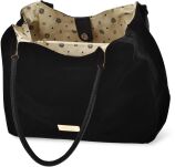 Semišová taška monnari prostorný vak volná dámská taška typu shopper přes rameno - černá - 3