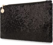 Dámská kabelka psaníčko s flitry měkká lesklá - červená - 2