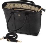 Monnari klasická dámská kabelka aktovka shopper kůže croco - černá - 3