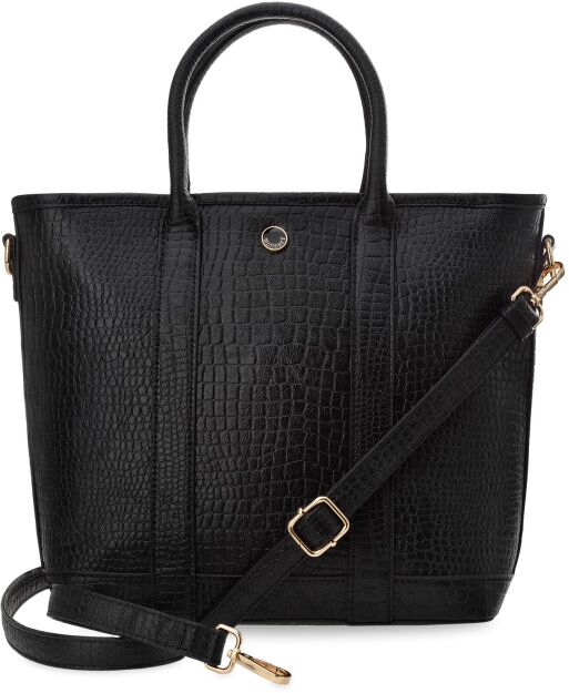 Monnari klasická dámská kabelka aktovka shopper kůže croco - černá