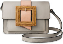Stylová dámská kabelka retro listonoška monnari a přívěškem s velkým kontrastním zapínáním - šedá - 2