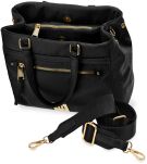 Monnari textilní dámská kabelka crossbody kufřík mini shopper premium – černá - 4