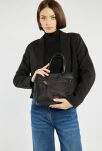 Monnari textilní dámská kabelka crossbody kufřík mini shopper premium – černá - 2