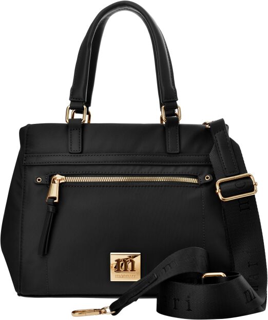 Monnari textilní dámská kabelka crossbody kufřík mini shopper premium – černá