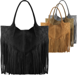 DÁMSKÁ SEMIŠOVÁ KABELKA Z PŘÍRODNÍ KŮŽE S TŘÁSNĚMI BOHO HNĚDÁ - 2