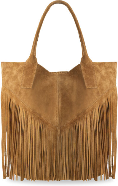 DÁMSKÁ SEMIŠOVÁ KABELKA Z PŘÍRODNÍ KŮŽE S TŘÁSNĚMI BOHO HNĚDÁ