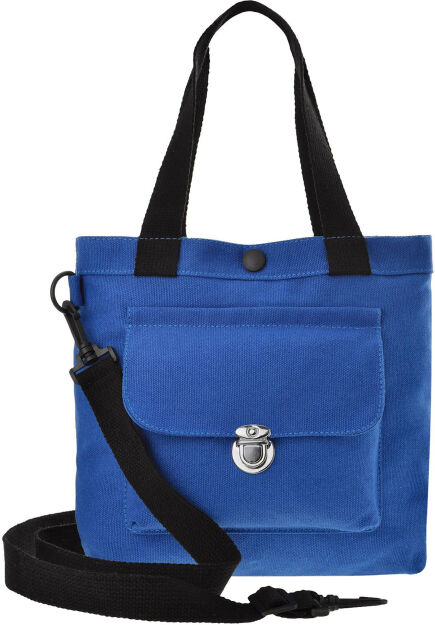 Látková plátěná taška eko městská crossbody kabelka MODRÁ
