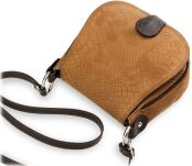 Dámská kabelka listonoška hadí kůže pastelové barvy růžová - 4