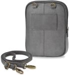 Pánská kožená malá taška listonoška always wild nubuk přes rameno s popruhem - grafitová - 3