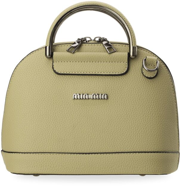 Vkusný zpevněný kufřík handbag + přívěsek bambule khaki