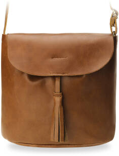 Praktická dámská kabelka listonoška s klopou styl retro hnědá