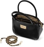Monnari malý dámský kufřík elegantní klasická kabelka krokodýlí vzor - černá - 4