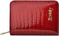 Lakovaný elegantní dámský peněženka Rovicky malá kožená peněženka RFID - červená - 5