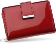JENNIFER JONES dámská kožená peněženka lakovaná  - červená - 2