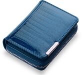 Lakovaná peněženka jennifer jones slim - modrá - 2