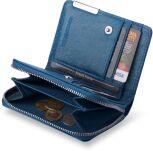 Lakovaná peněženka jennifer jones slim - modrá - 4