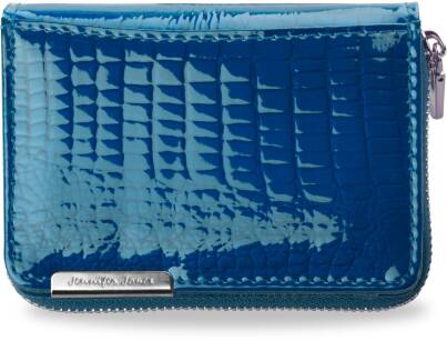 Lakovaná peněženka jennifer jones slim - modrá