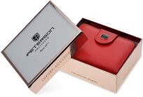 Peterson elegantní dámská peněženka elegantní prostorná rozšiřitelná malá peněženka RFID v dárkové krabičce - červená - 3