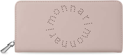 Velká dámská peněženka monnari na zip s prolamovaným logem- różowy