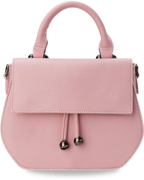 Krásná dámská kabelka kufřík s klopou zpevněná růžová