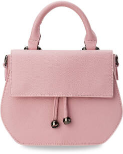 Krásná dámská kabelka kufřík s klopou zpevněná růžová
