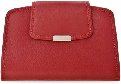Příruční dámská kožená peněženka portmonka s ochranou rfid karet- červená