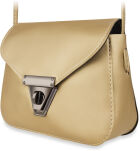 Roztomilá malá kabelka dámská s klopou - zlatá - 2