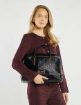 Monnari lakovaná dámská kabelka na notebook elegantní aktovka kancelářská taška - černá - 6