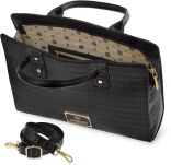 Monnari aktovka s krokodýlím vzorem elegantní dámská kabelka na notebook - černá - 4