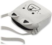 Dámská kabelka listonoška plátěná mladistvá pejsek s ušima - bílá - 3