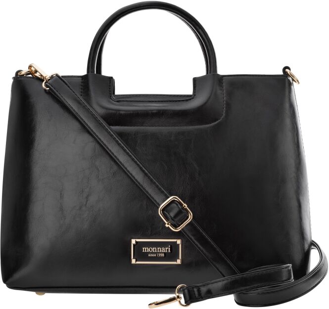 Monnari dámská taška na každý den aktovka kufřík tuhý kabelka - černá