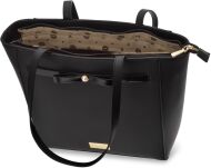 Monnari dámská kabelka s mašlí, velká shopper taška ve tvaru lodi - černá - 4