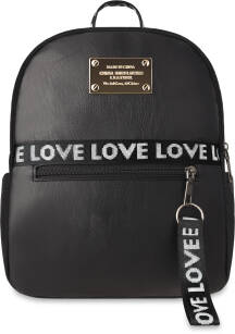 Mládežnický dámský batoh módní batůžek s barevnými pruhy - černý