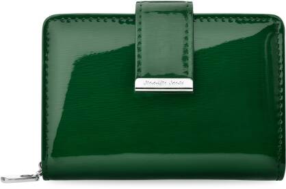 JENNIFER JONES dámská kožená peněženka lakovaná - zelená