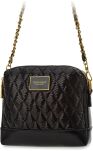 Monnari malá elegantní dámská kabelka s řetízkem dvoukomorová lakovaná kabelka se vzorem šupin - černá - 2