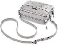 Originální dámská kabelka listonoška monnari se dvěma kapsami a azurovým detailem - stříbrno šedá - 3